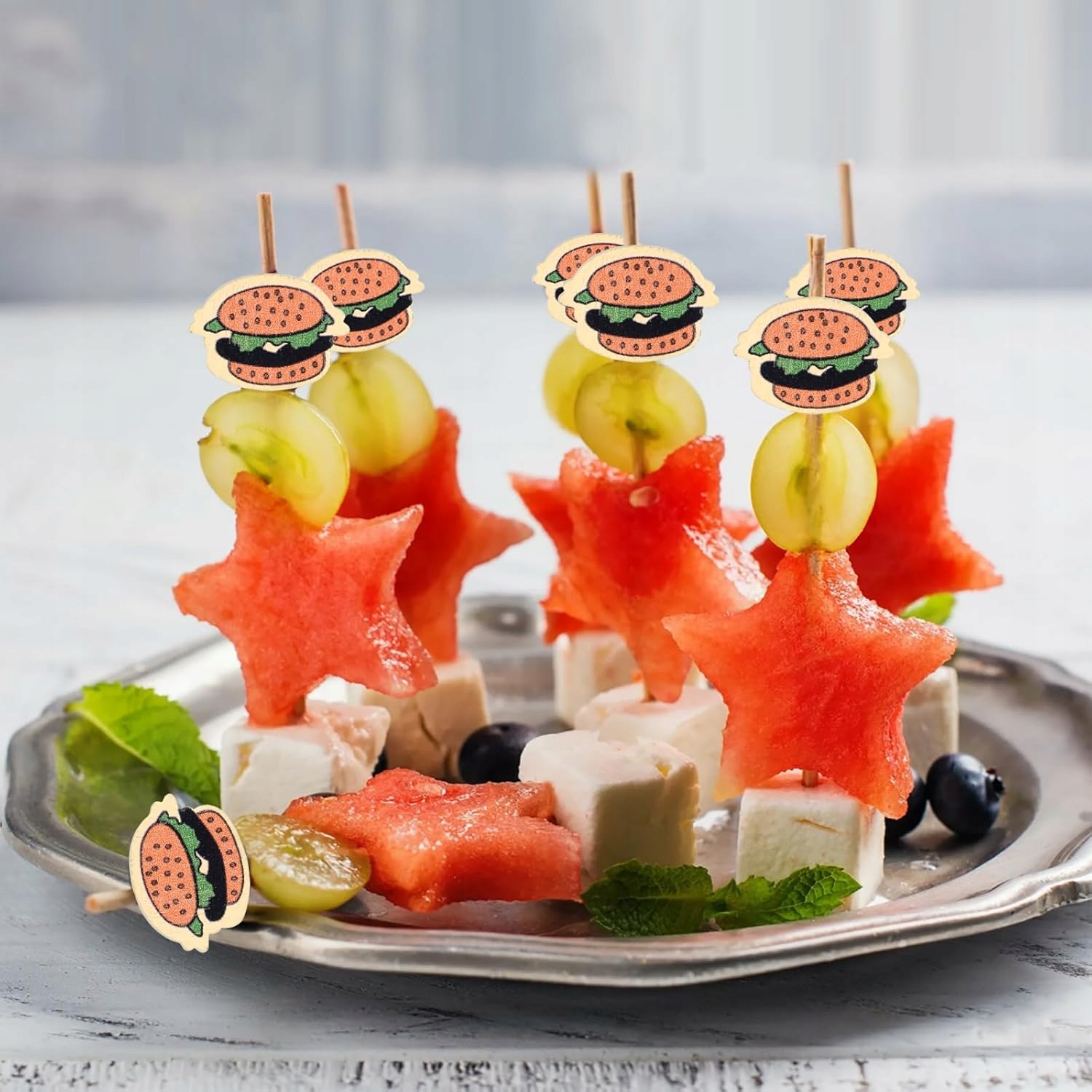 PATYCZKI WYKAŁACZKI OZDOBNE HAMBURGER 24 SZTUK Długość (cm) 12 cm