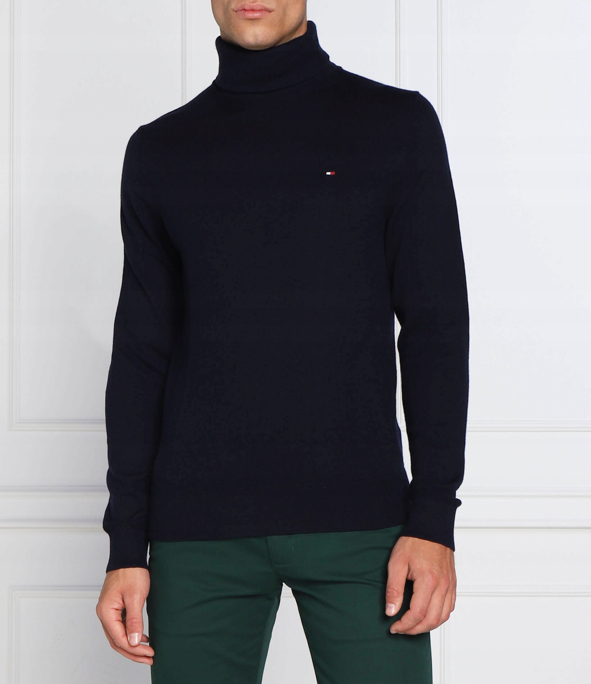 Pánský kašmírový rolák Tommy Hilfiger , tmavě modrá, velikost S