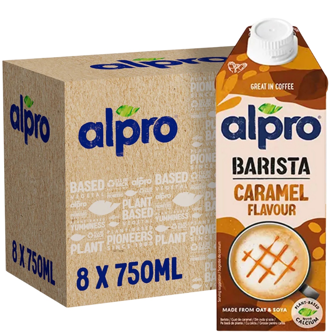 Levně Alpro Barista Ovesno-sójový nápoj s karamelovou příchutí 750 ml x 8 kusů