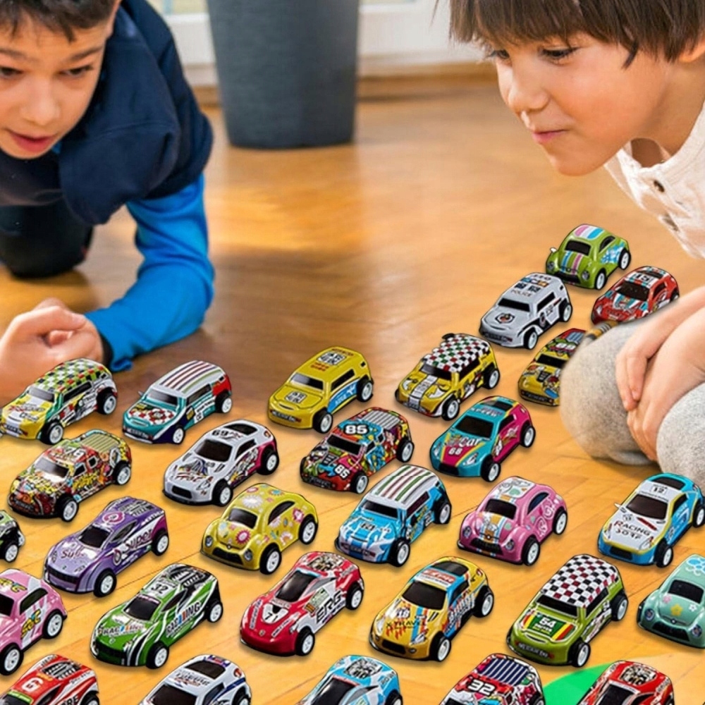 ZESTAW AUTEK z napędem W SKRZYNCE KUFERKU SAMOCHODÓW AUT Metalowe RESORAKI Model RESORAKI