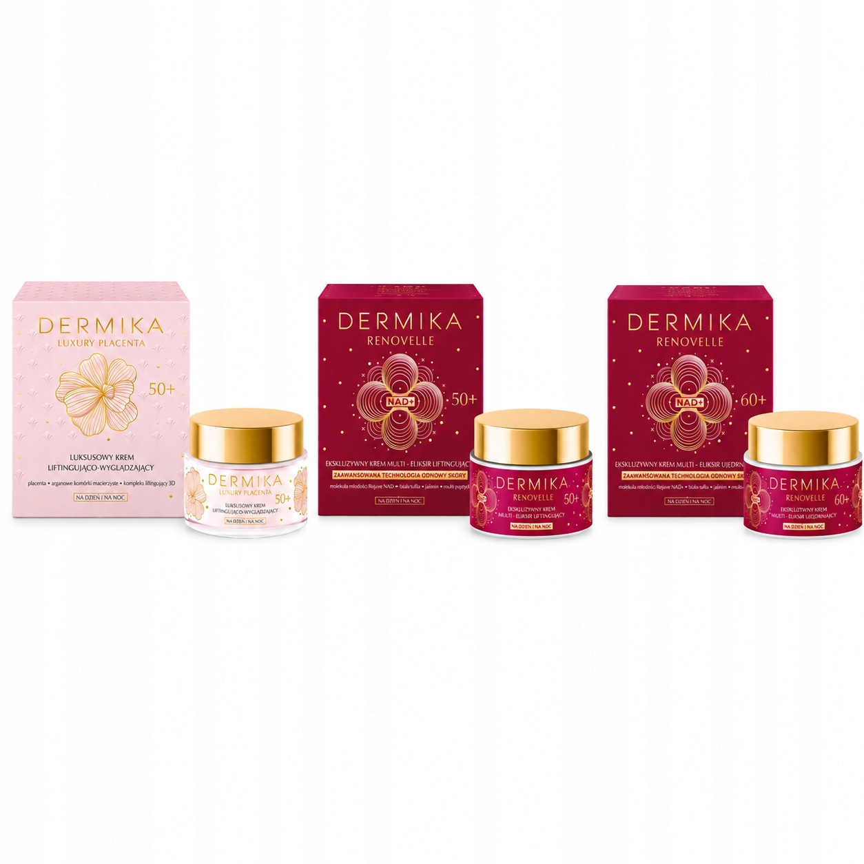 Dermika Renovelle Luxury Placenta krém 50+60+ 3 kusy