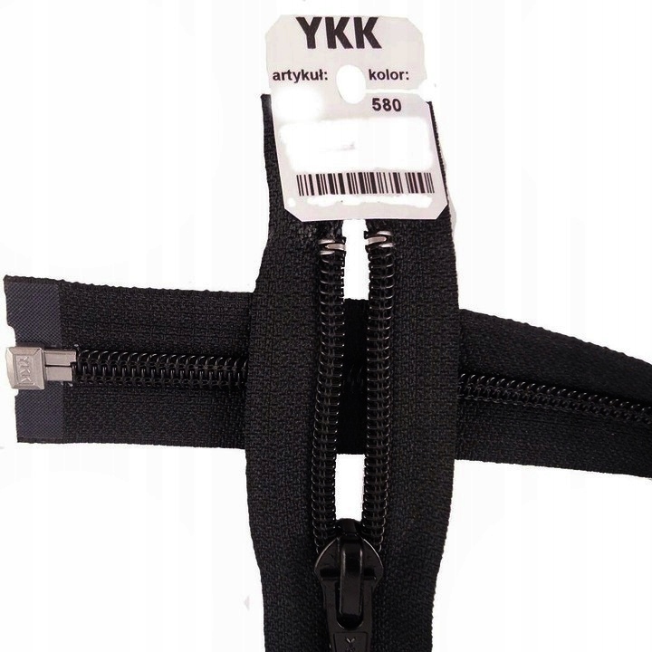 Ykk zamek błyskawiczny do kurtki żyłka spirala rozdzielczy 80cm 580