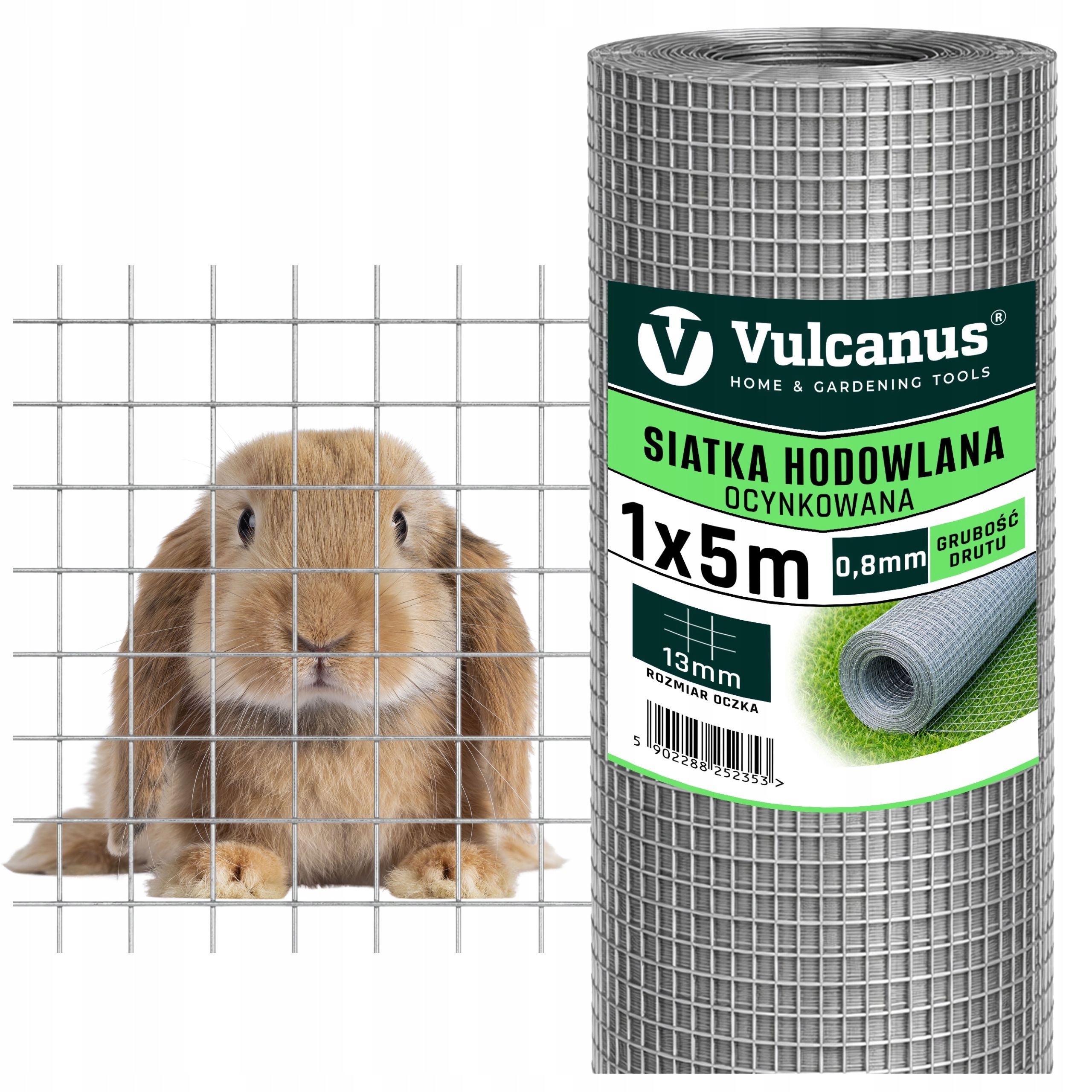 Siatka Na Gryzonie Króliki 1x5m Metalowa Na Woliery Kuny 13mm Ocynkowana