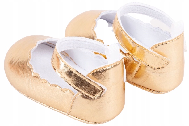 BUTY BUCIKI NIECHODKI DZIEWCZĘCE ZŁOTE 9-15m 19/20 Kod producenta OBO-0155G