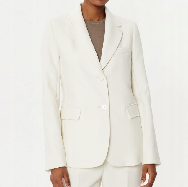 Víkend Max Mara Sako Uva 2515041041 Écru Slim Fit EU38