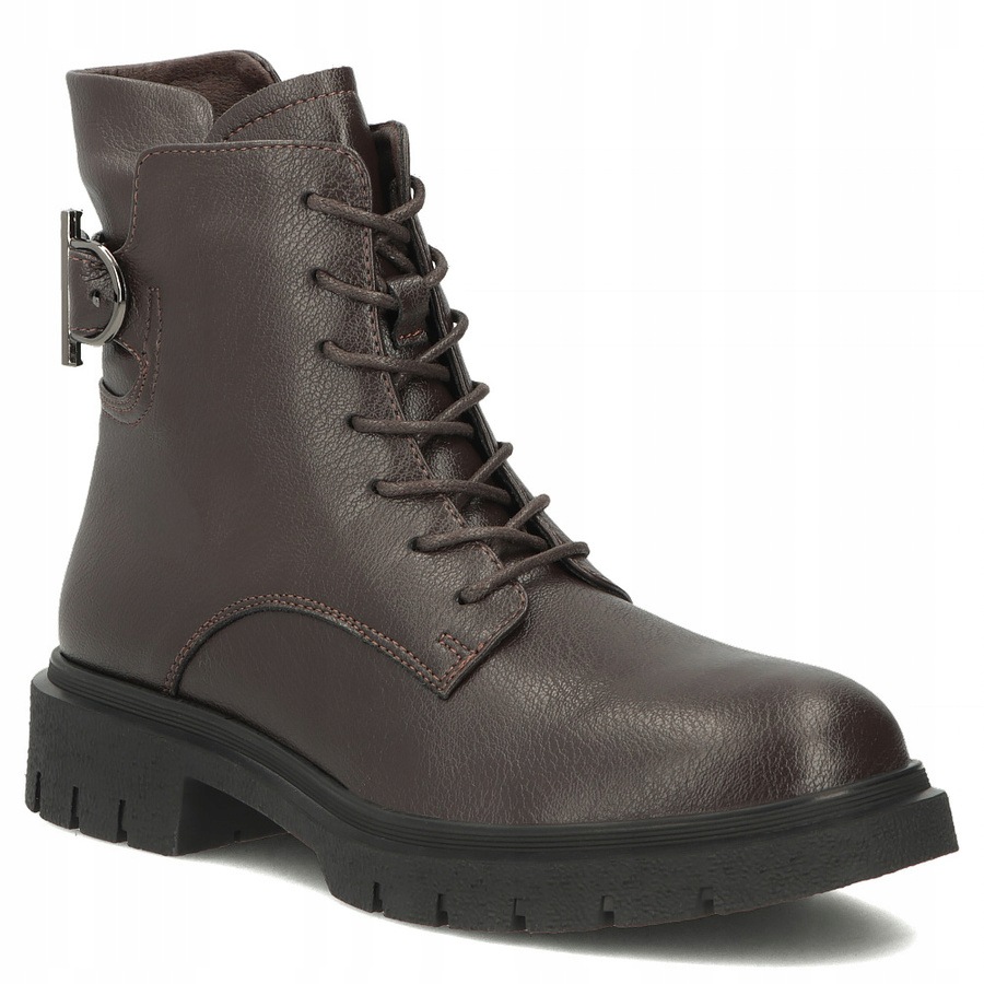 Kožené dámské kotníkové boty workery tmavě hnědé Filippo DBT8018 38