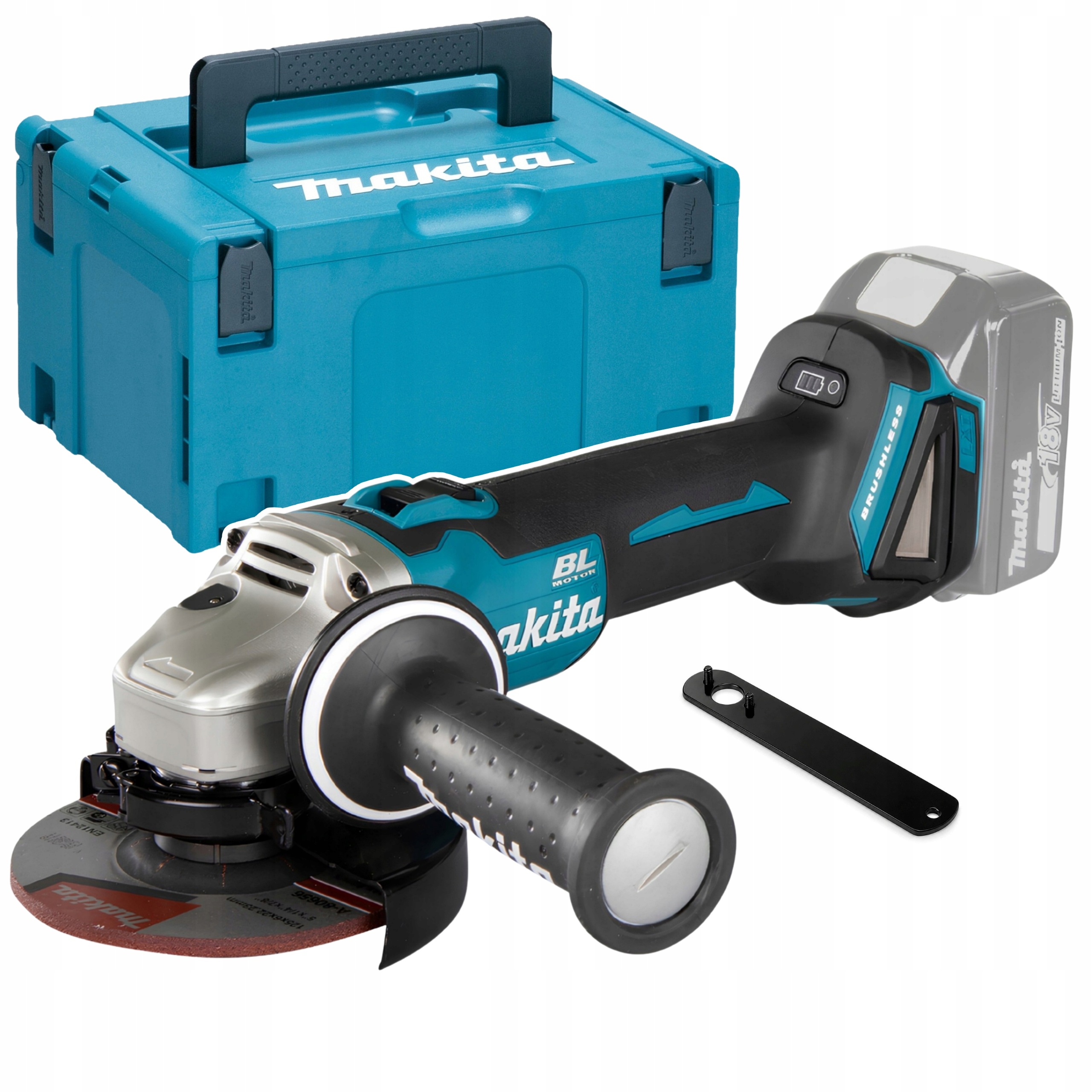 Szlifierka kątowa bezszczotkowa Makita DGA504 18V Lxt Ø125mm Body Walizka