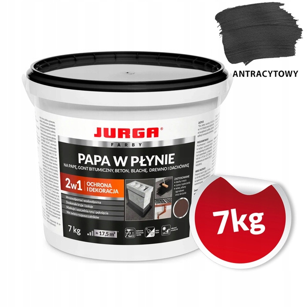 Papa w płynie kolor Antracyt 7 kg Jurga wodoodporna farba