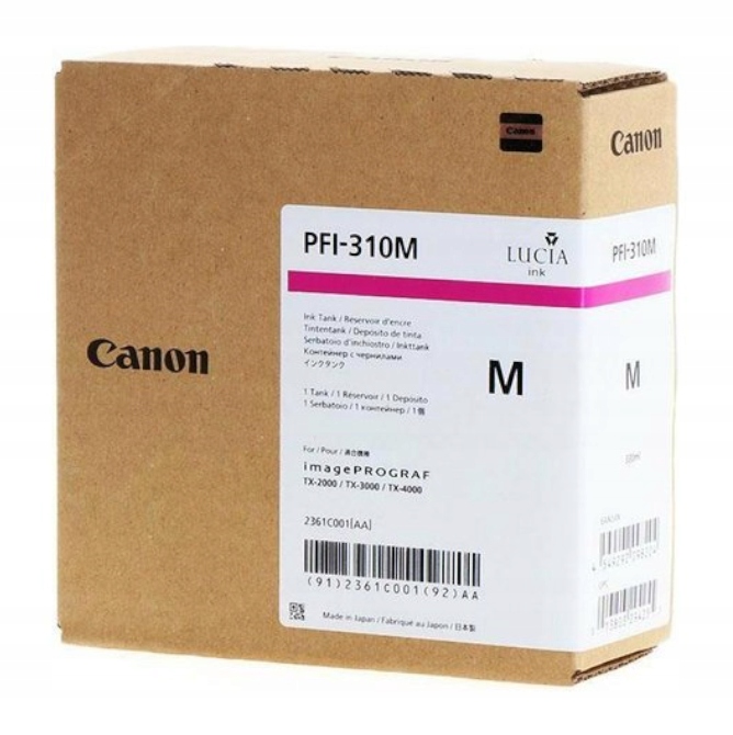 Atramentová náplň Canon PFI-310M PFI310M Magenta 2361C001 TX-2000 TX-3000 Originál.