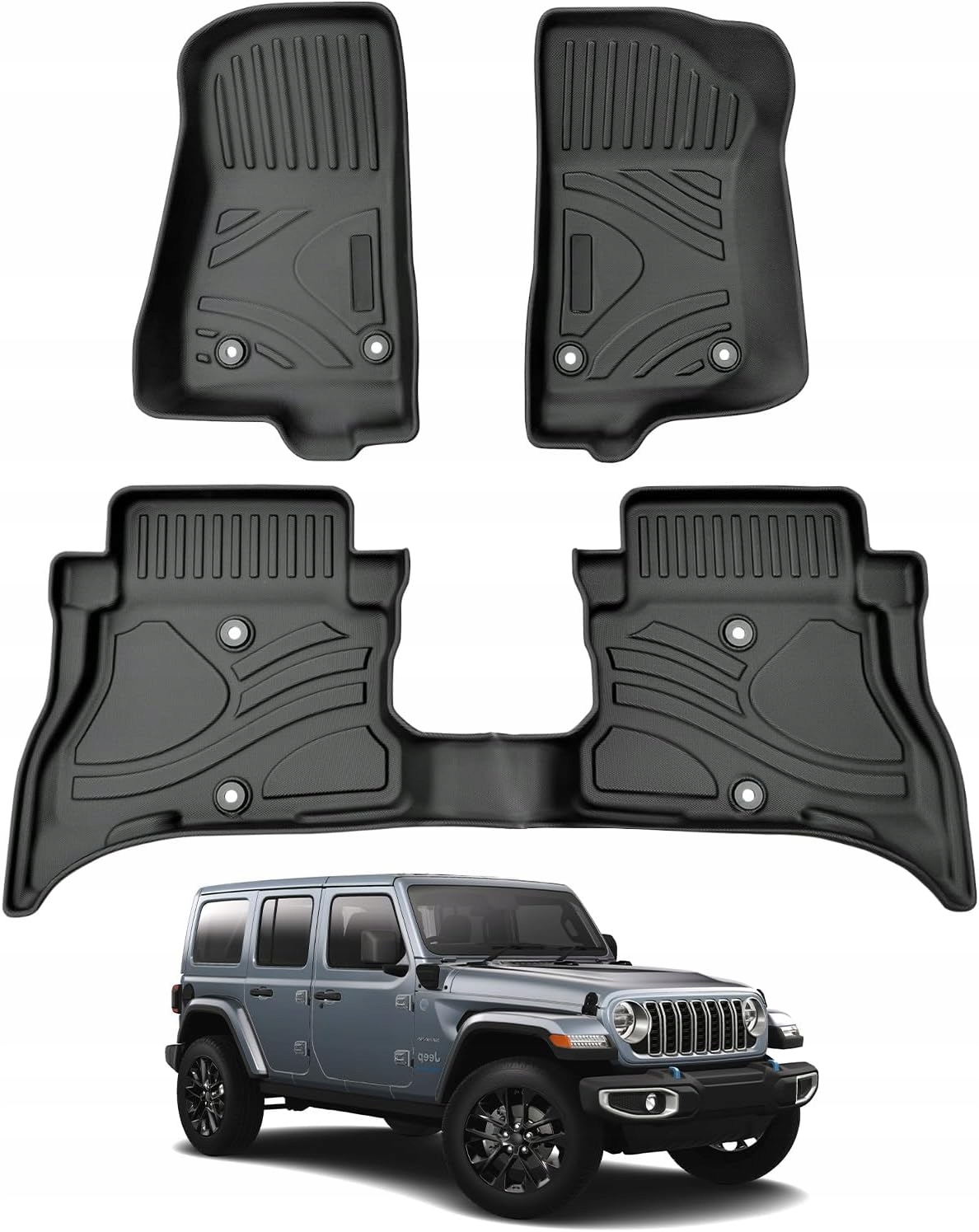 Yee Pin koberčeky do auta Jeep Wrangler Jl 2022-2023 komplet 4 ks