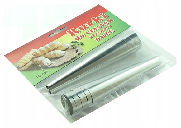 FOREMKI DO RUREK DO PIECZENIA RURKI Z KREMEM CIASTEK 10szt DUŻE 12cm SUPER