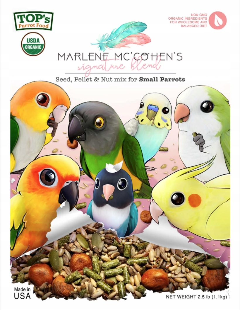Levně Top's by Marlene Mc`Cohens – Organický mix zrn s granulemi pro papoušky
