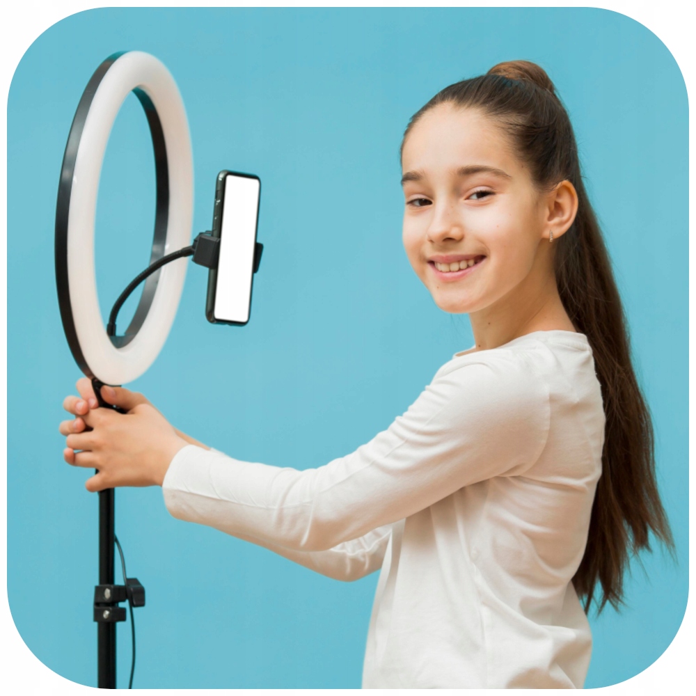 LED RING LAMPA PIERŚCIENIOWA DO MAKIJAŻU SELIE UCHWYT STATYW 220CM Waga produktu z opakowaniem jednostkowym 1.4 kg