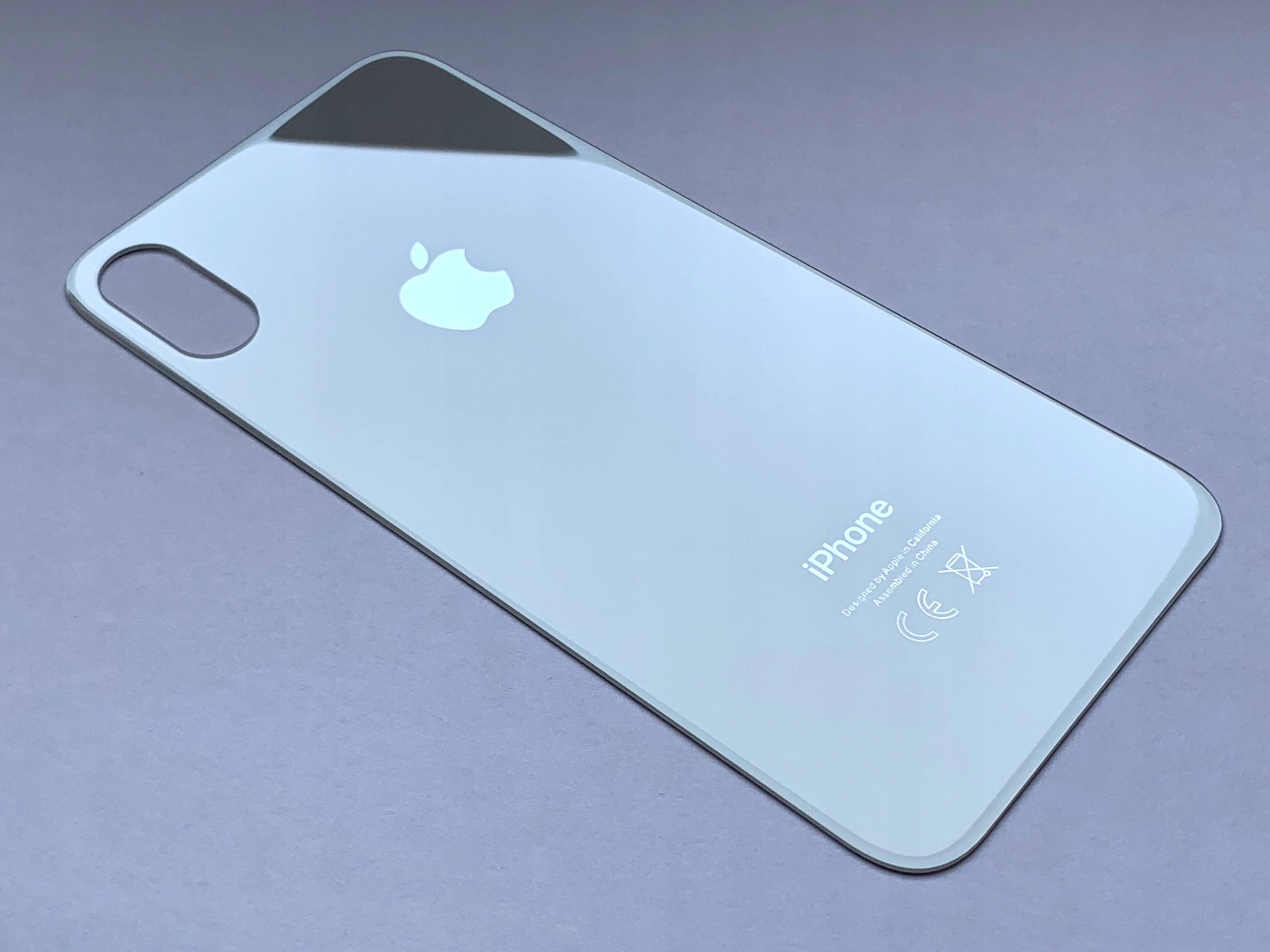 iPhone X Tylna Klapka CE Biała Big Hole