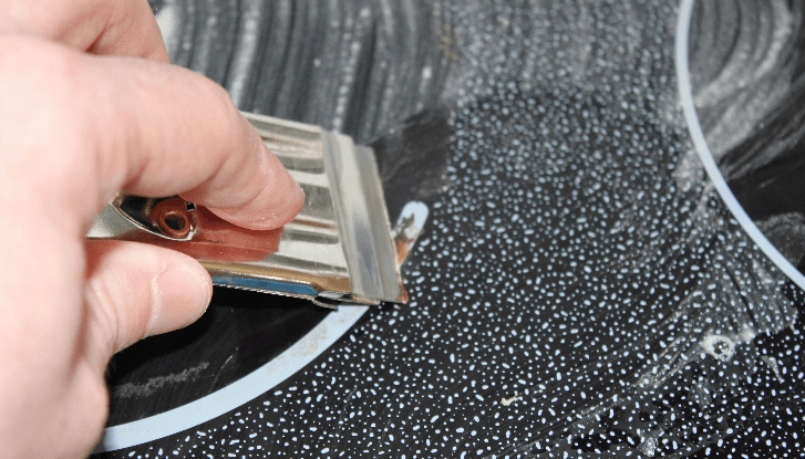 SKROBAK DO SZYB PŁYT CERAMICZNYCH NAKLEJEK FARB SPECTRUM 9 nożyków Stan opakowania oryginalne