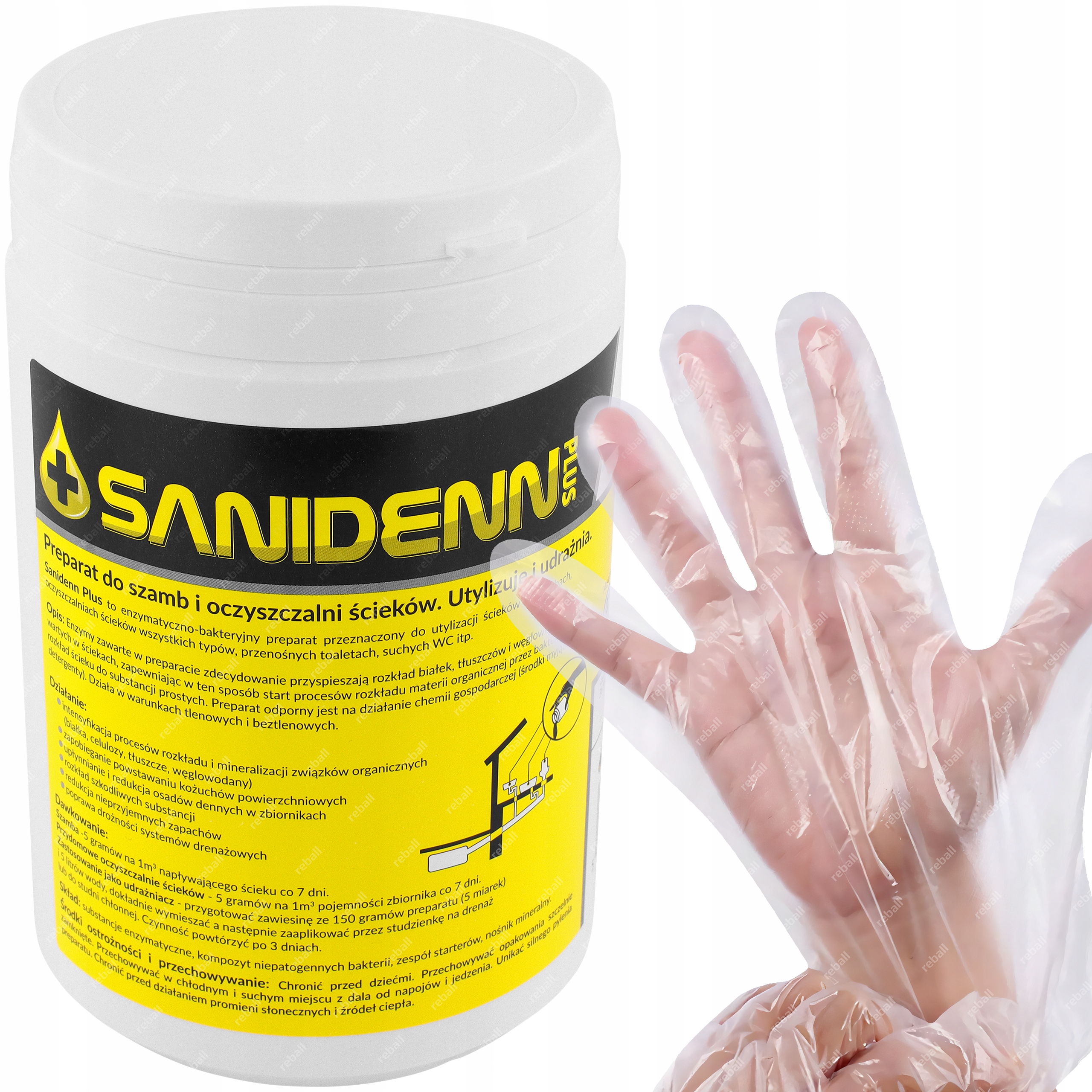 Mocne Bakterie Do Szamba Oczyszczalni Przenośnych Toalet Sanidenn 900g