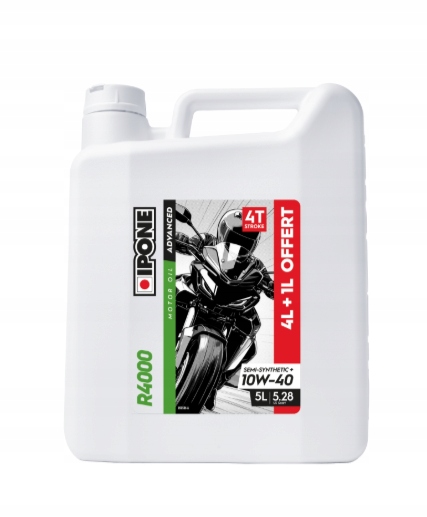 Ipone R4000 10W40 Olej Silnikowy Semisyntetyk Plus 5L Ester, MA2 5L