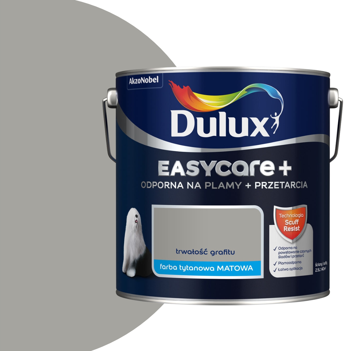Dulux EasyCare Plus 2,5L Trvanlivost Grafitu