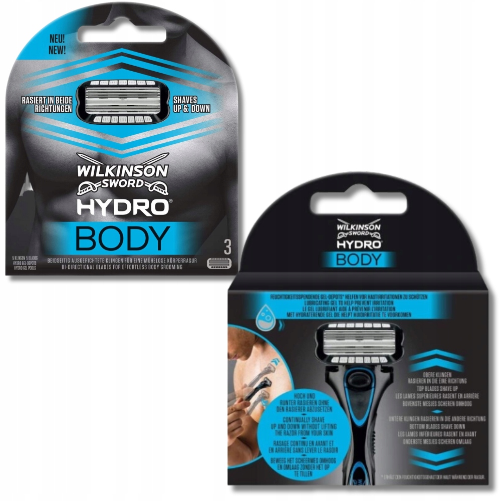 3X WKŁADY NOŻYKI WILKINSON HYDRO BODY DO MASZYNKI DO GOLENIA Marka Wilkinson