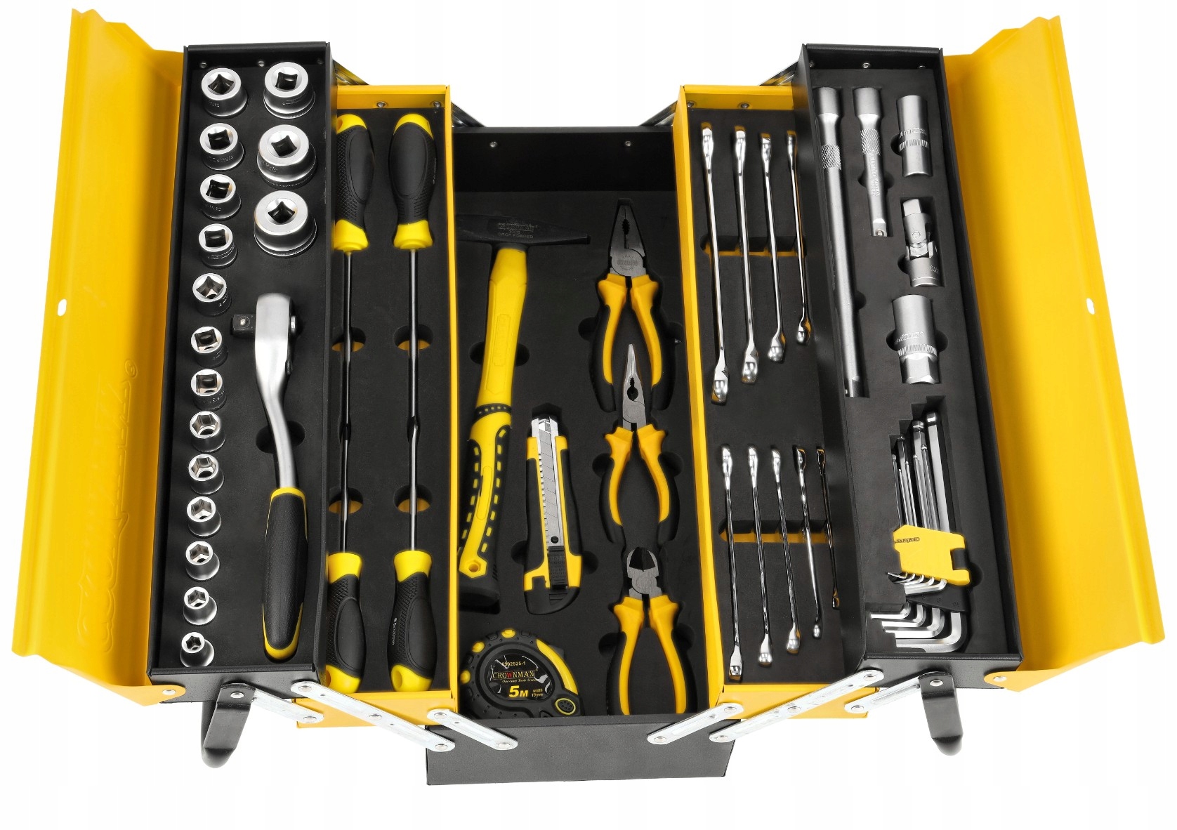 Skrzynka Na Narzędzia 48 Elementów Zestaw Narzędzi Do Warsztatu + Uchwyt Liczba elementów w zestawie 48