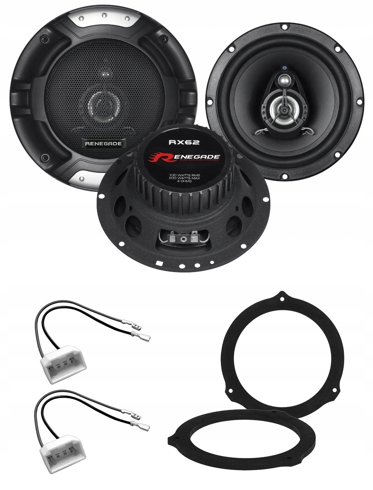Renegade RX62 Automobilové reproduktory 165MM Ford Focus 2 C-max 1 Dvere Zadná Časť
