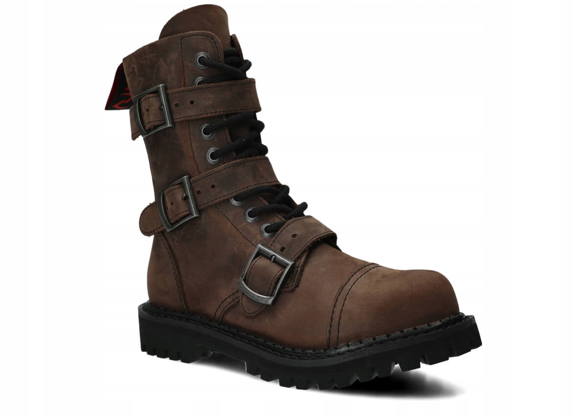 Kanady dámské kožené olivové Nagaba 523 spony steel nose polské 38