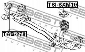PODKŁADKA TALERZ SPRĘŻYNY ZAWIESZENIA TYŁ Producent części Febest