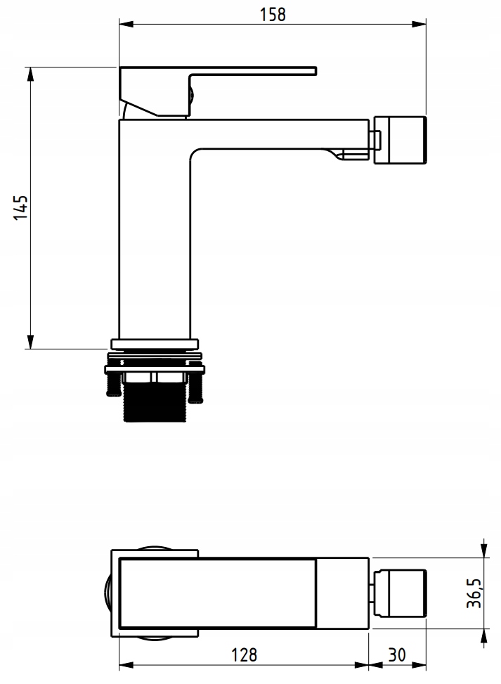 MEXEN UNO BATERIA BIDETOWA STOJĄCA MOSIĄDZ CHROM Kod producenta 71420-00