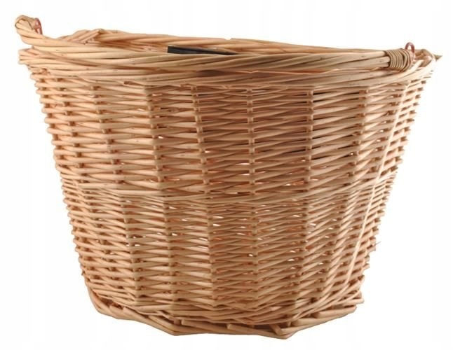 KOSZYK WIKLINOWY NA ROWER ZAKUPY ODPINANY + WKŁAD Materiał dominujący wiklina