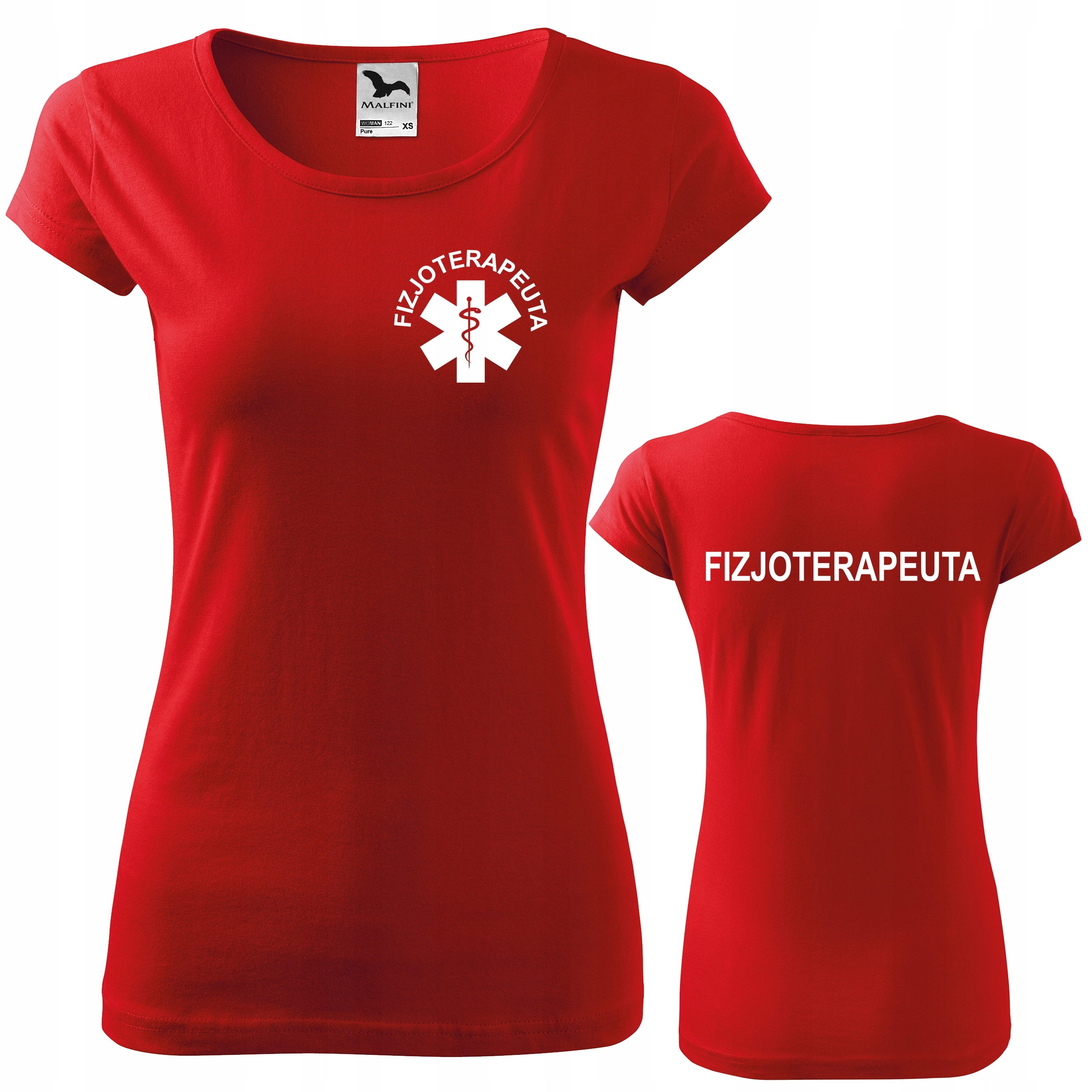 

Damska koszulka z nadrukiem Fizjoterapeuta roz. M