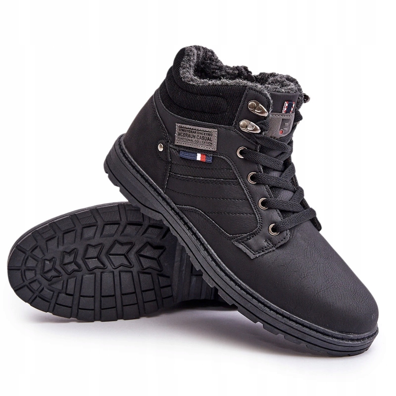 Pánské Zateplené Trapery Na Zip, Eko Kůže Mcbraun, Černé, Velikost 43