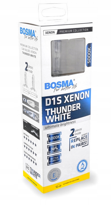 

Bosma D1S Xenon Thunder White +30% 5000K 2szt
