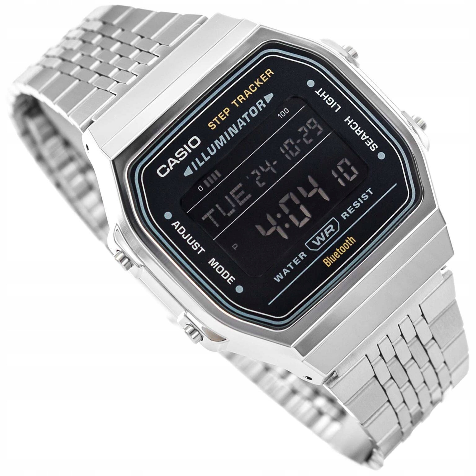 Hodinky Casio ABL-100WE-1BEF Vintage Stříbrné Bluetooth Krokoměr Datumovka