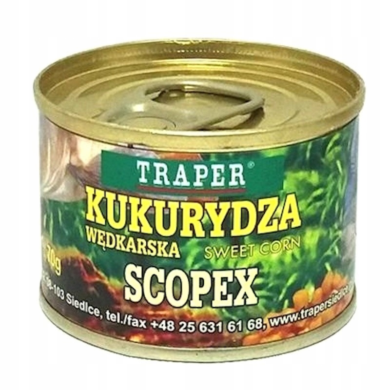 Kukurydza Haczykowa Traper Scopex 70g Słodka Na Grunt Feeder Spławik