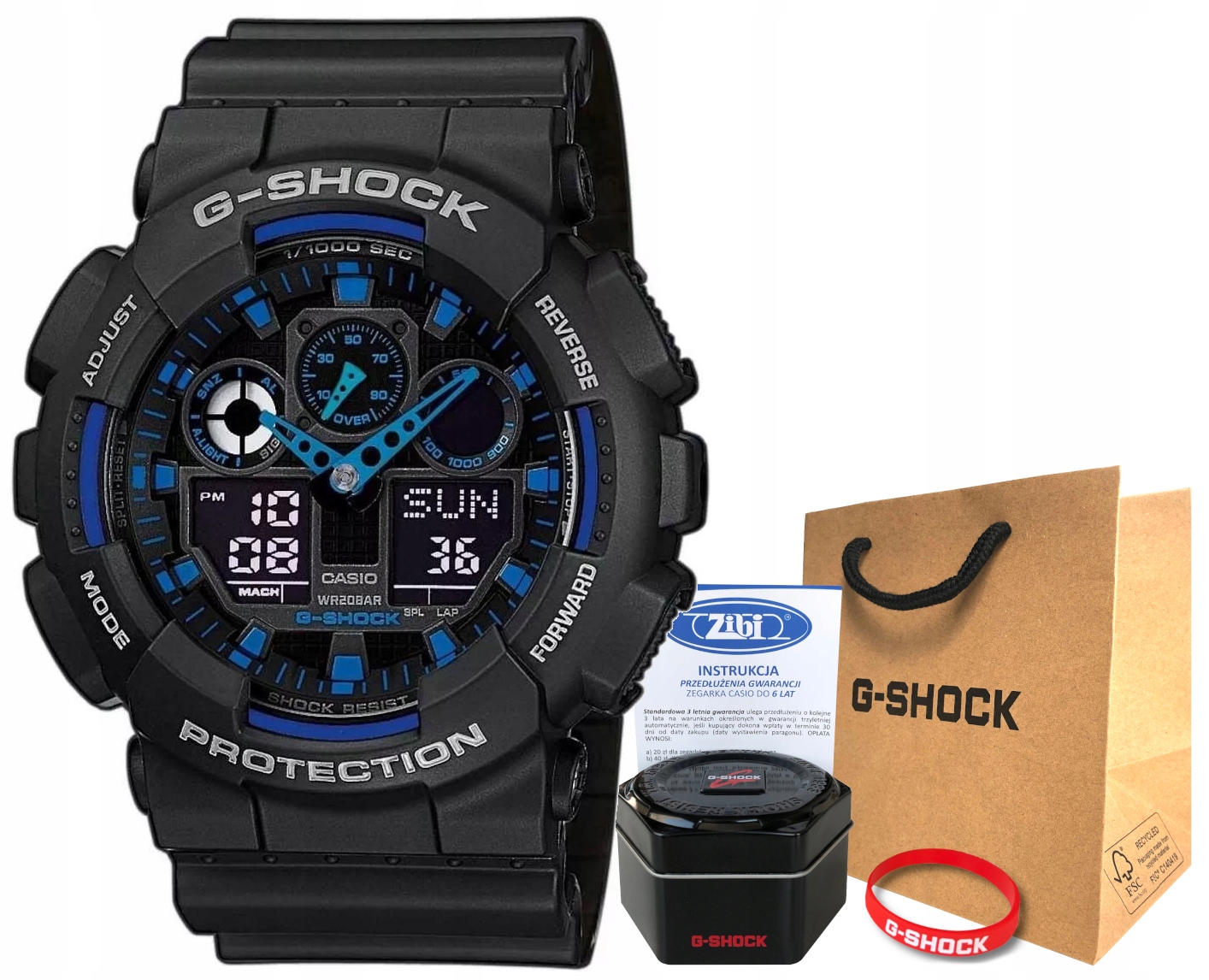 Zegarek męski Casio G-Shock datownik stoper 200m
