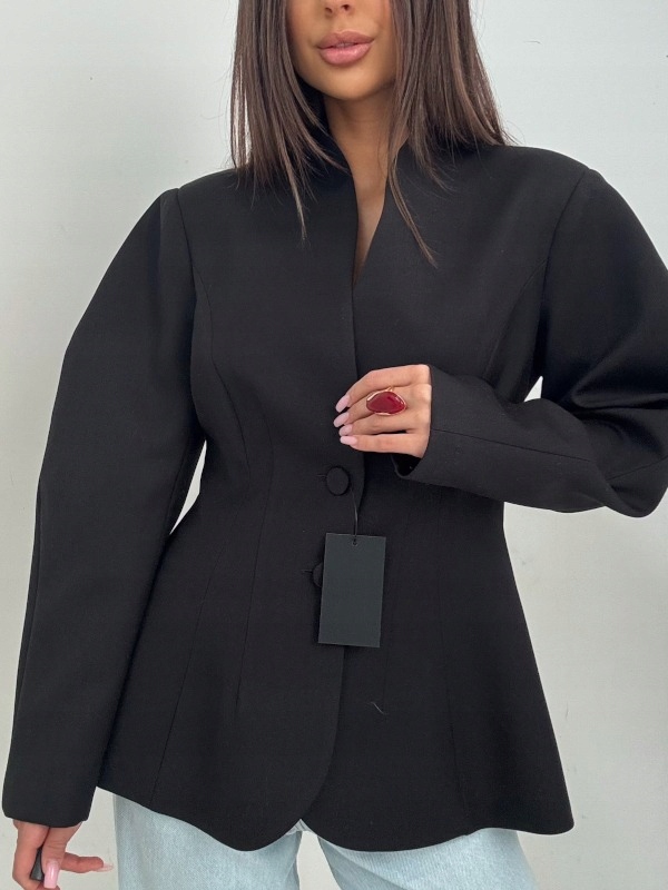 Sako Emo elegantní Bufala dámská černá bunda S 36