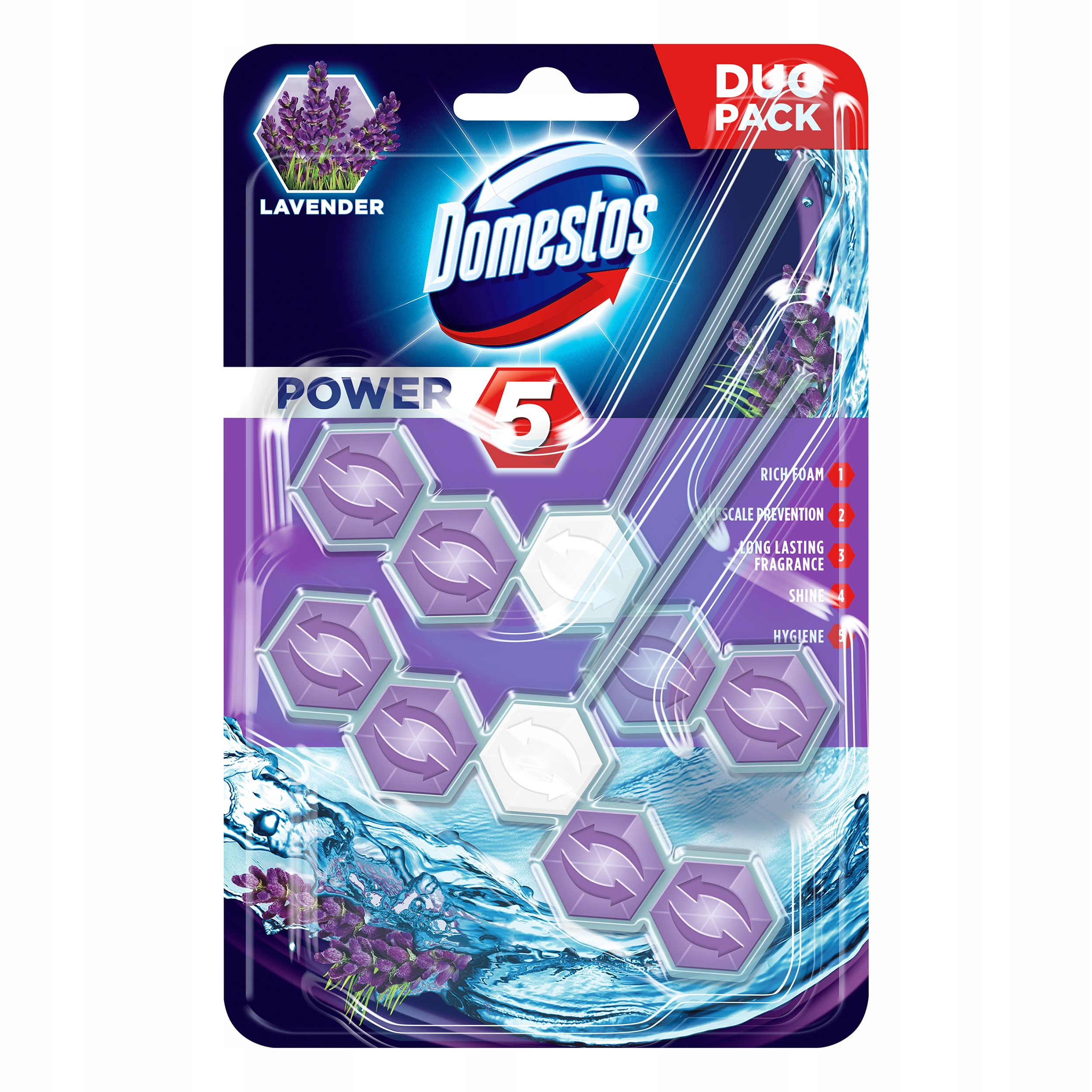 

Domestos Power 5 Lavender Zawieszka do Wc 2x55g