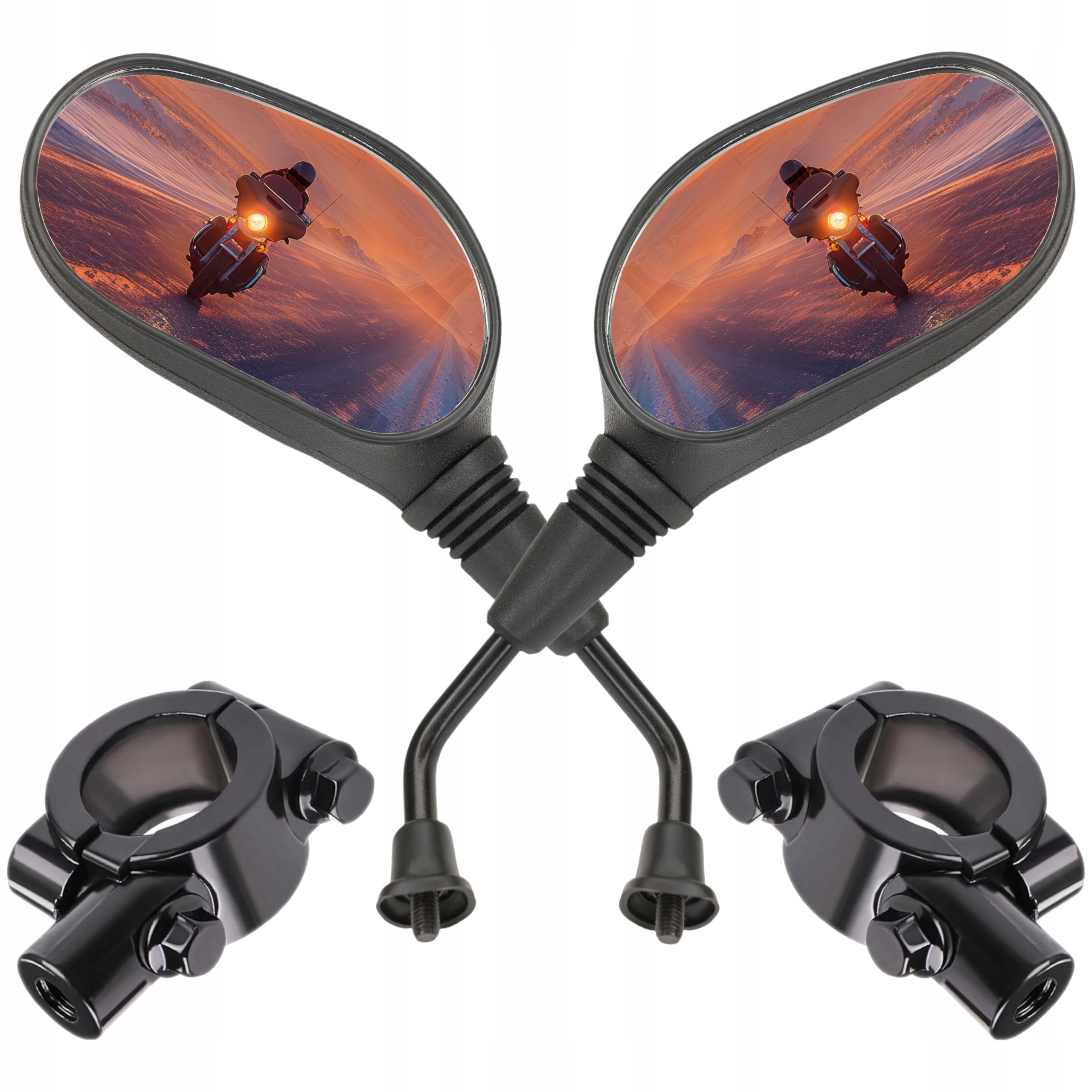 Lusterka Uniwersalne Obejmy M8 Rr Homologacja Atv Quad Bashan Loncin