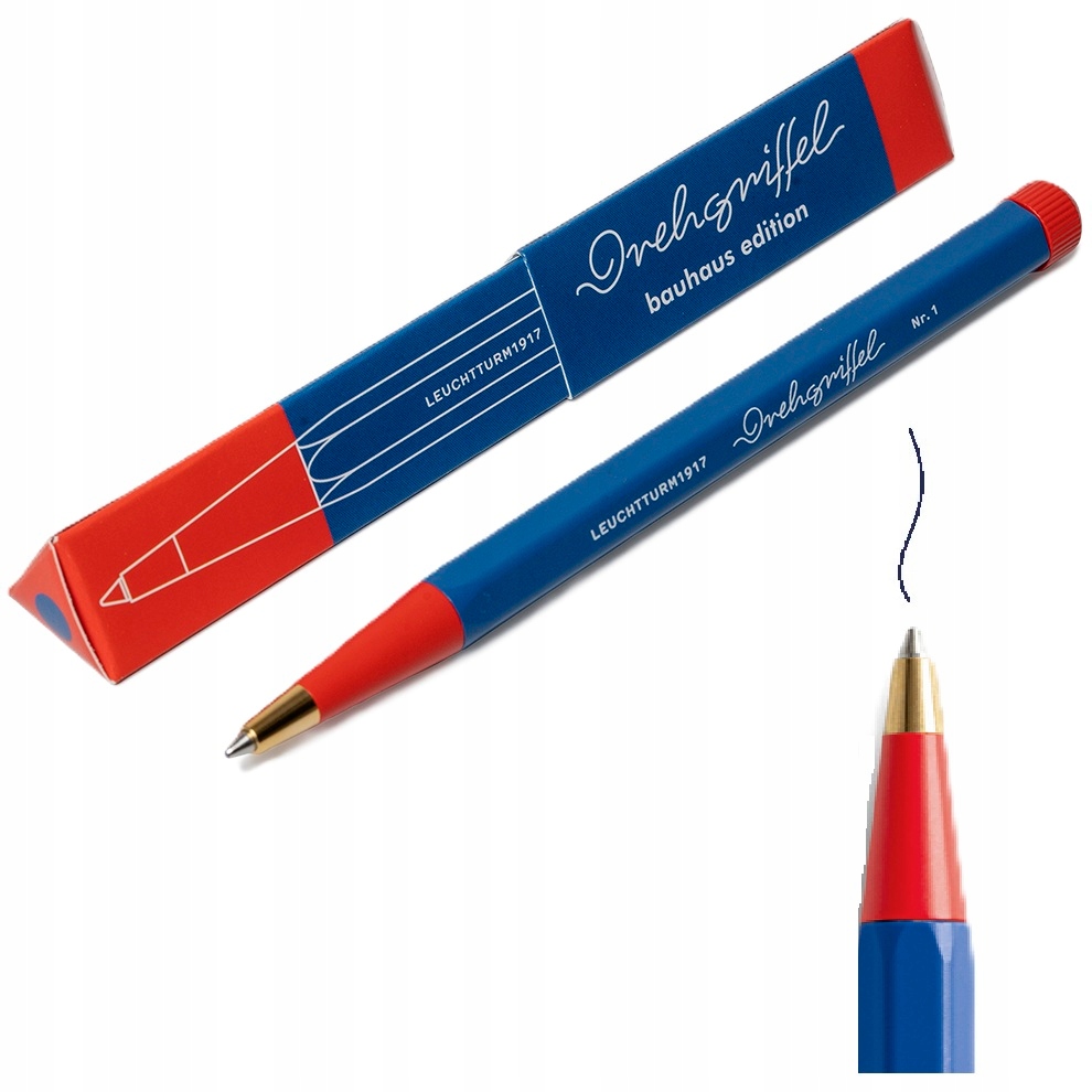 LEUCHTTURM1917 Długopis obrotowy twist Drehgriffel Bauhaus Błękit/czerwony