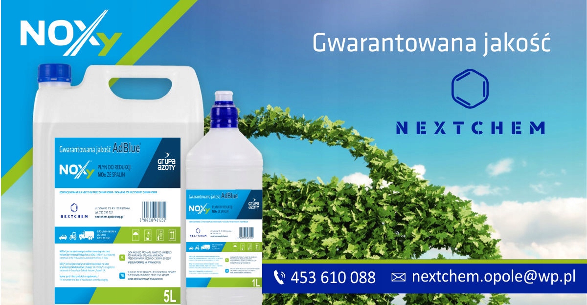 Płyn AdBlue Noxy 10l Ad Blue + Lejek Euro 5 Euro 6 EAN (GTIN) 5905910631359