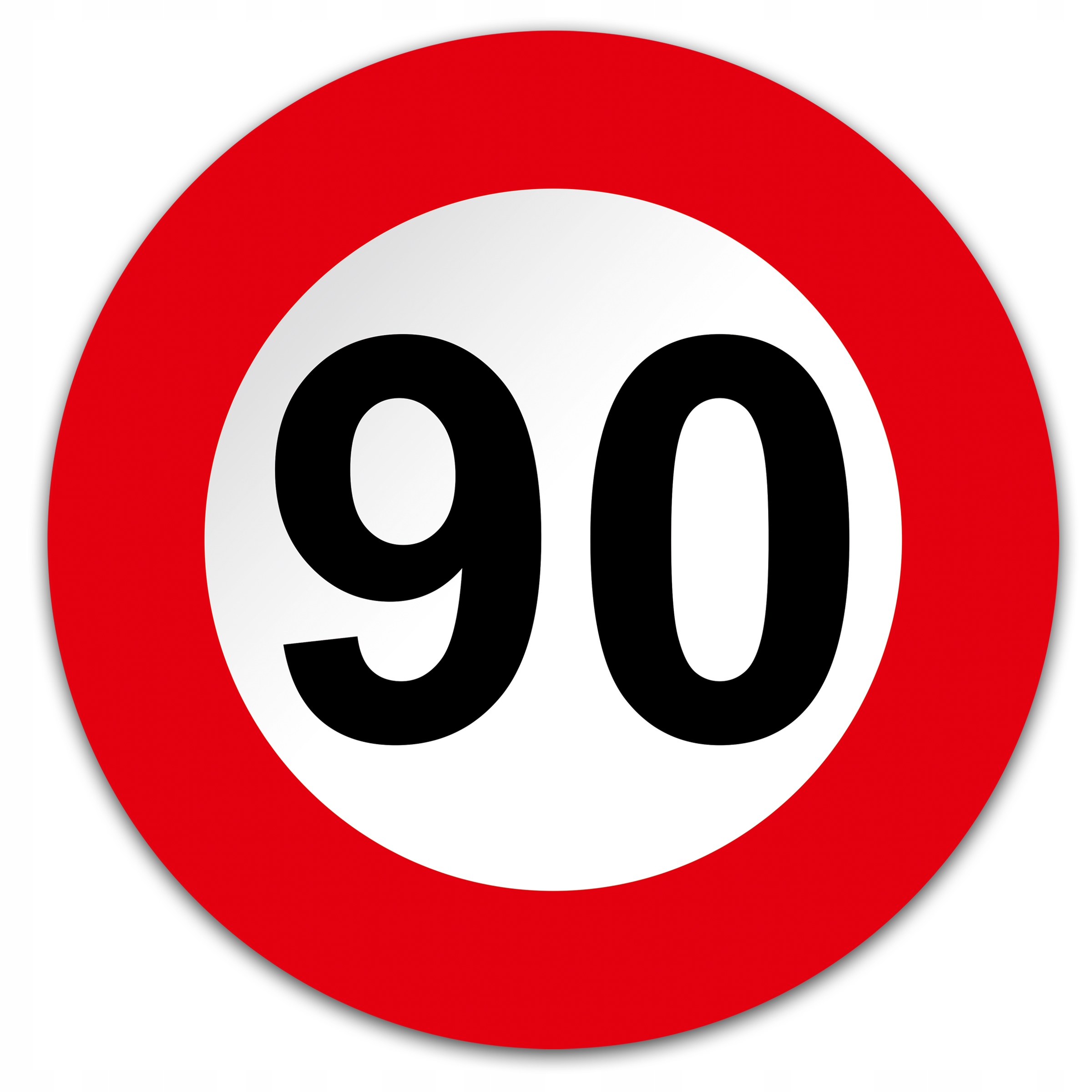 

Naklejka znak ograniczenie prędkości 90 km/h