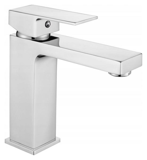 Umývadlová Batéria Chróm Štvorcová Kohútiková