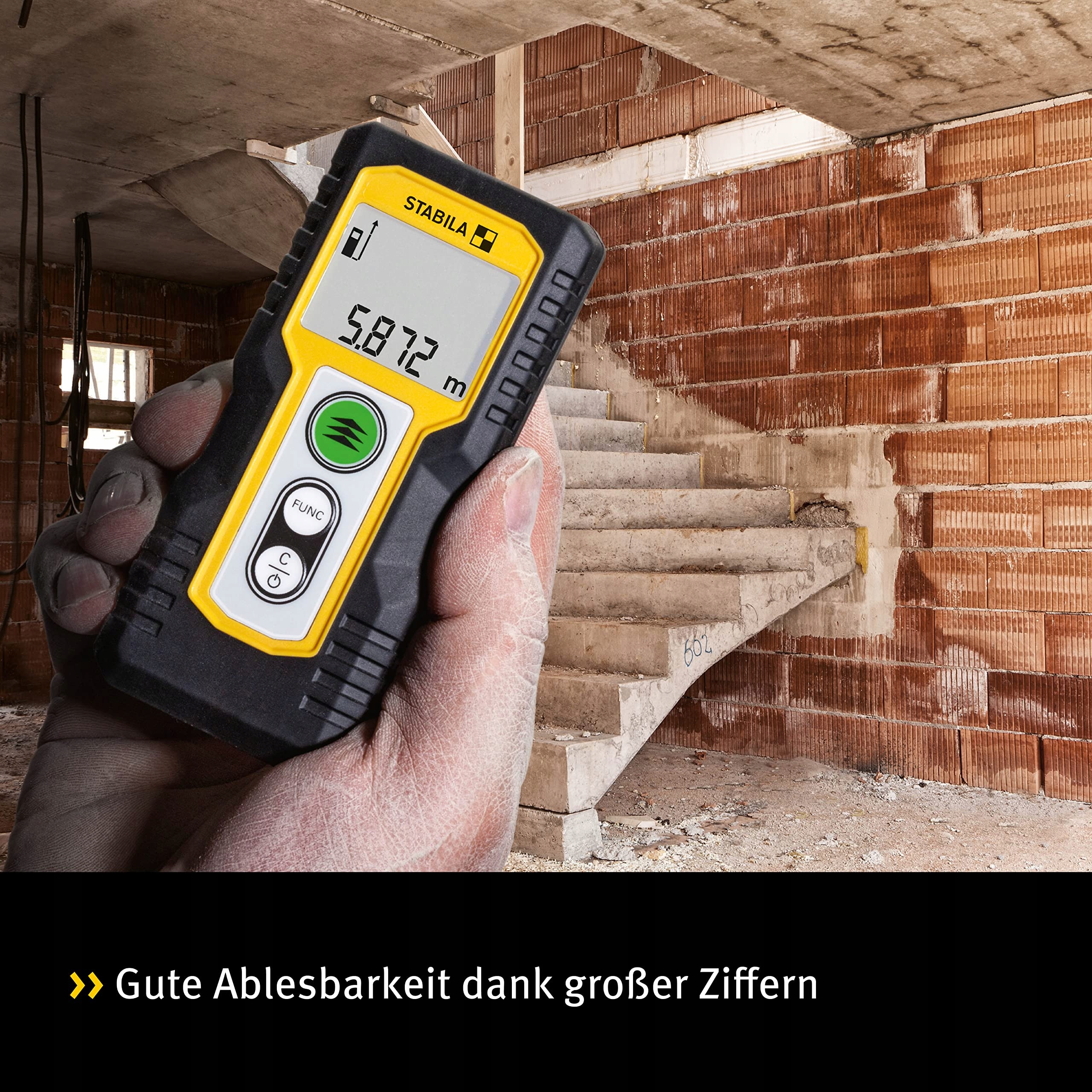 STABILA LD 220 Laserowy Dalmierz 50m IP54 Baterie W Zestawie — miniatura 5