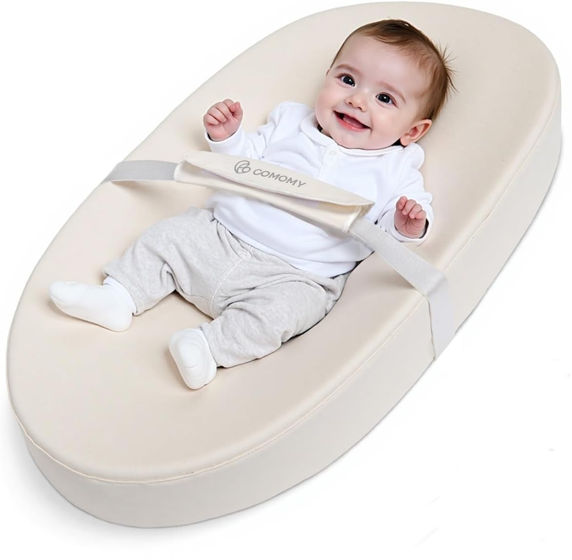 Comomy Mata do przewijania ze skóry wegańskiej 80x40cm wodoodporna z pasem
