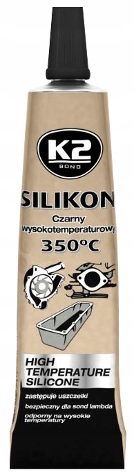 

K2 Czarny Silikon Wysokotemperaturowy +350°C 25G