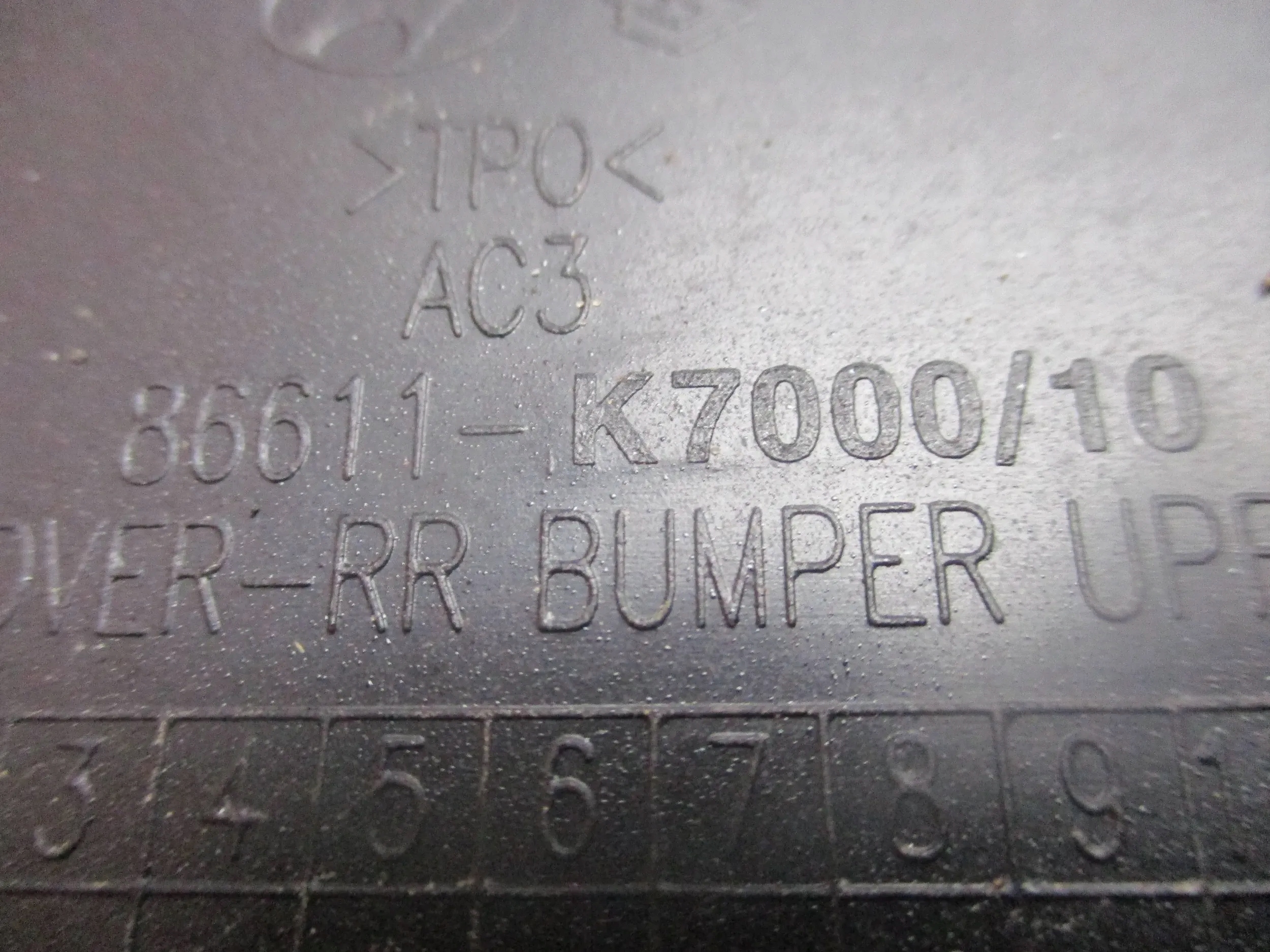 bumper rear part rear HYUNDAI I10 III 19