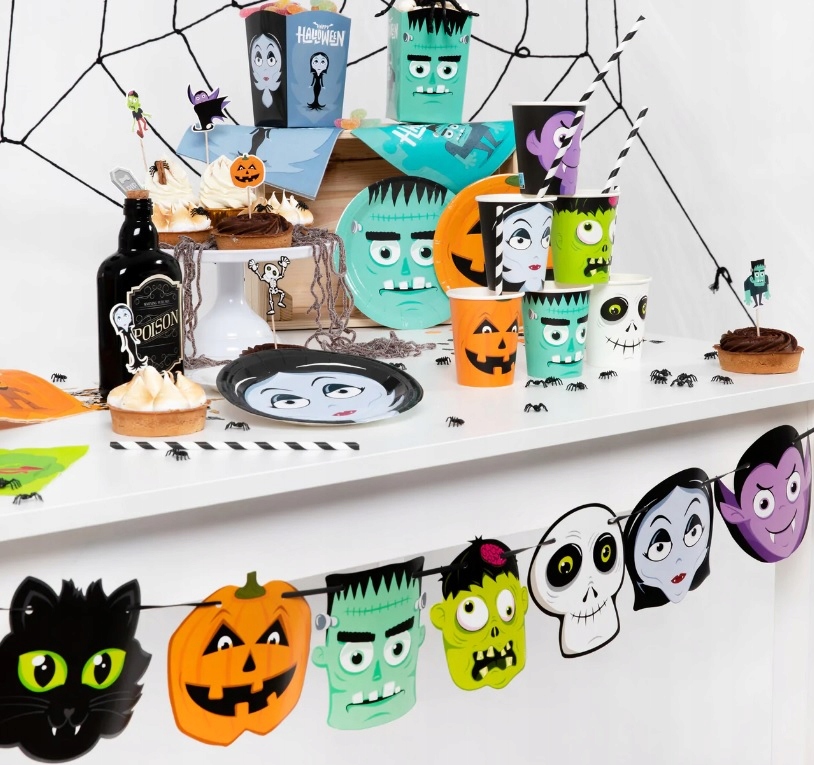 Ozdoby Na Muffiny Halloween Monstra Dýně 7 ks
