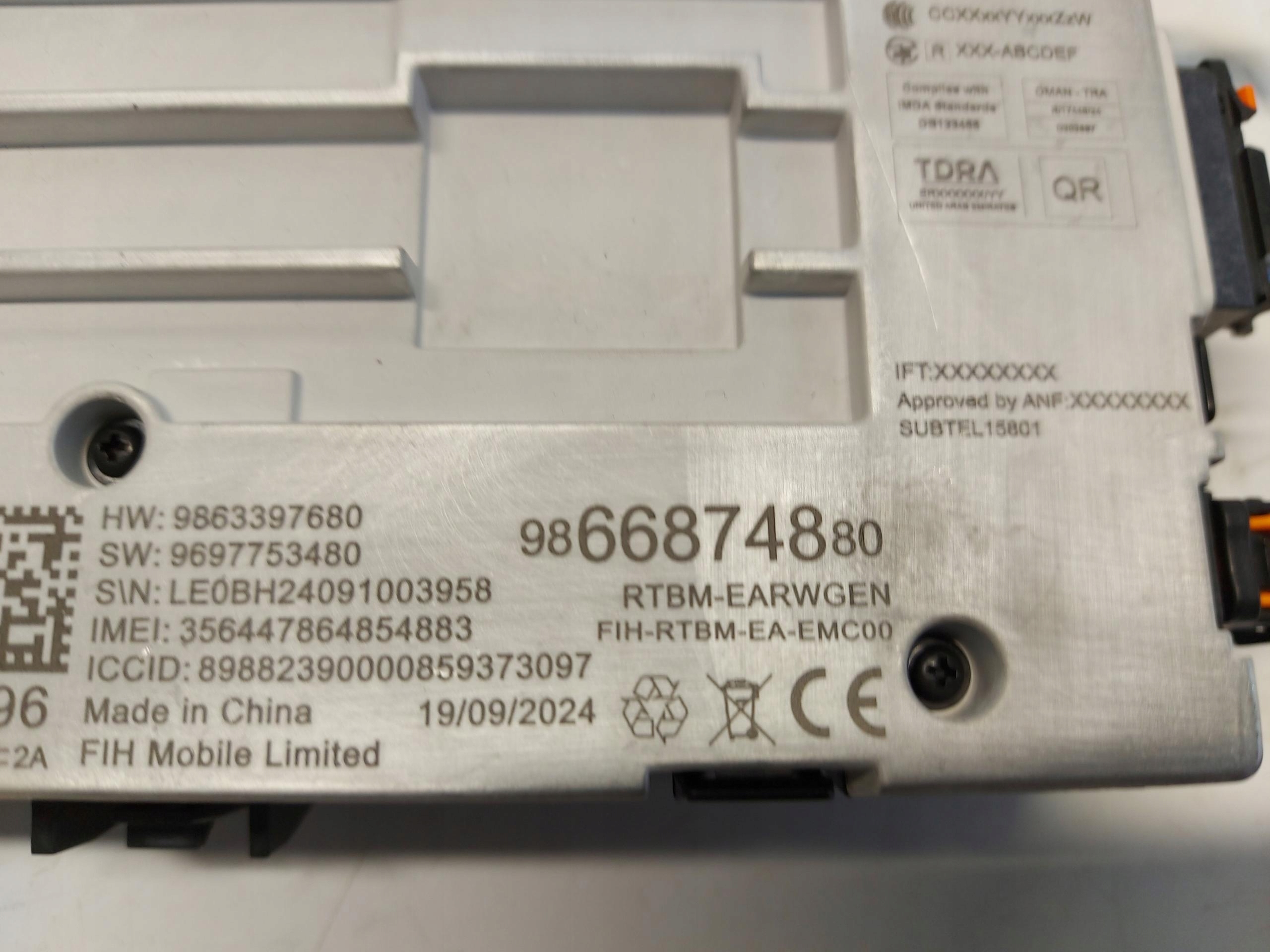 Citroen E-Berlingo IV modul Bedienteil ECall 9866874880
