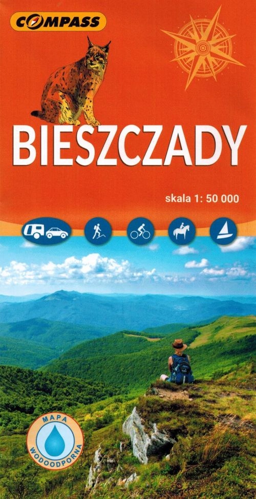 BIESZCZADY MAPA TURYSTYCZNA LAMINOWANA COMPASS 2025