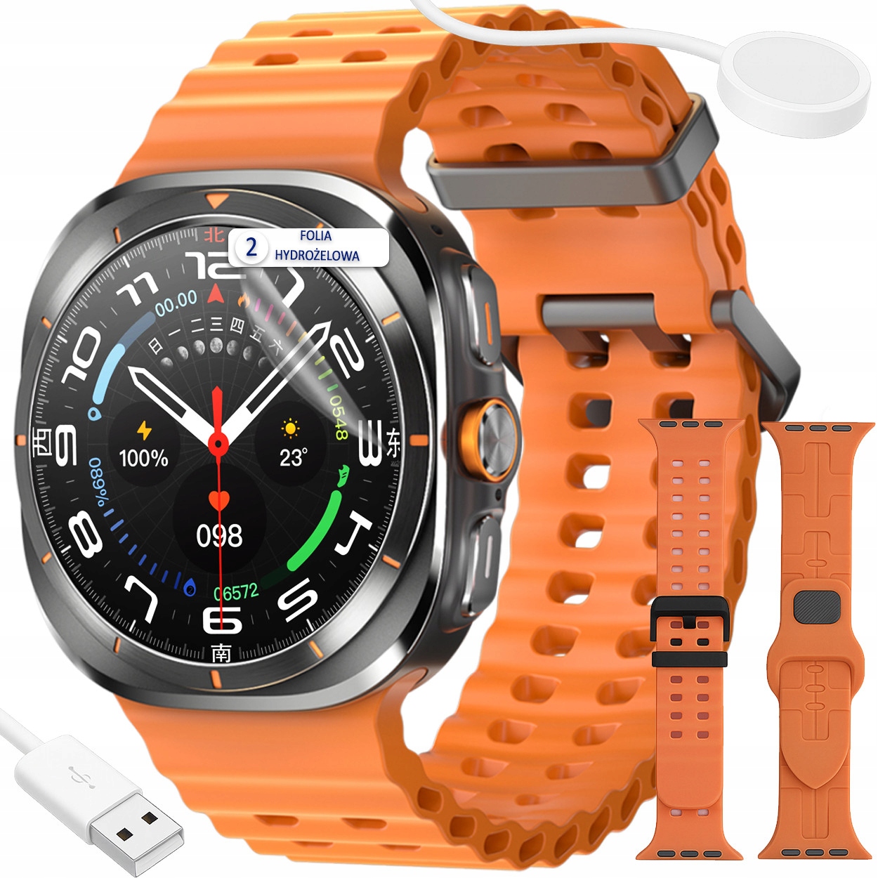 Chytré Hodinky Amoled, kompas, Bluetooth hovory, monitor srdečního tepu